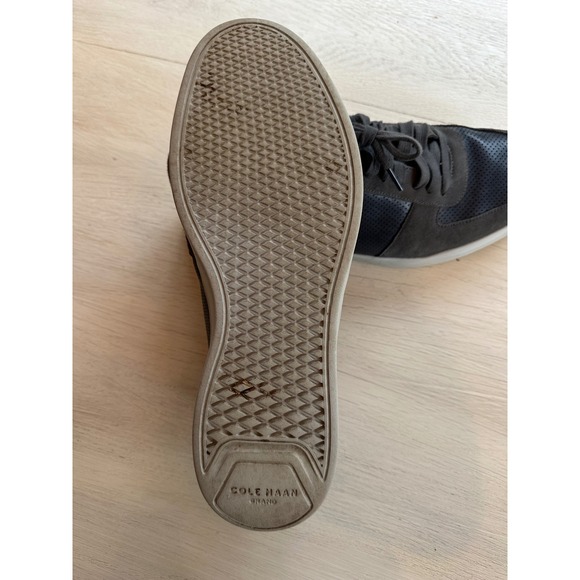 Cole Haan Grand Men's Gray Suede Perforated Leather Sneakers Size 12 Lightweight - Picture 5 of 7